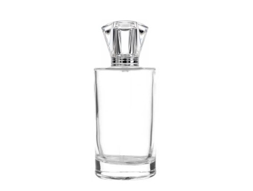 50ml tower slim clear perfume bottle with silver crown cap