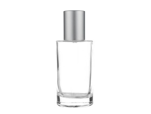 50ml tower squat perfume bottle with matte silver cap