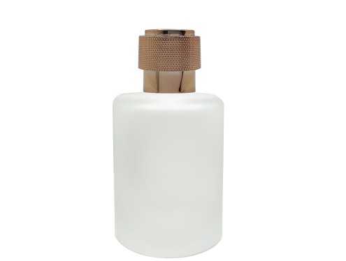 50ml tower squat frosted perfume bottle with bronze round cap