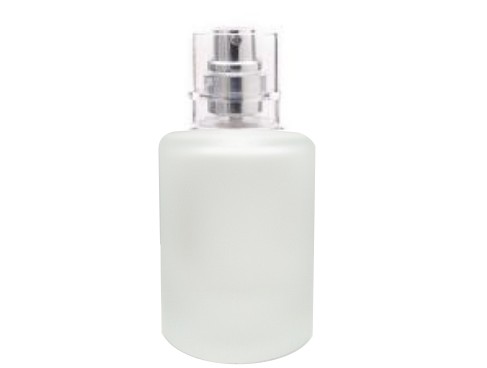 50ml tower squat frosted perfume bottle with clear round cap