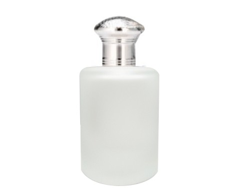 50ml tower squat frosted perfume bottle with silver cap