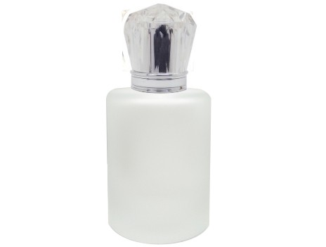 50ml tower squat frosted perfume bottle with silver diamond cap