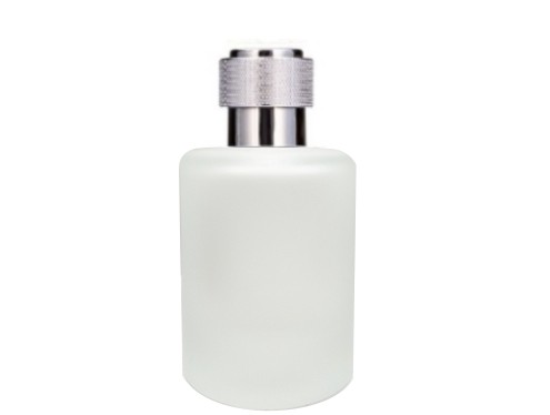 50ml tower squat frosted perfume bottle with silver round cap