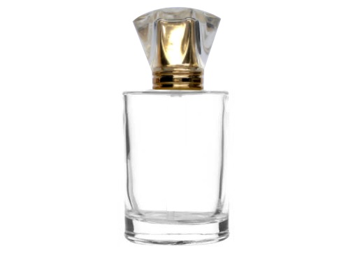55ml ebony black perfume bottle with square gold black cap