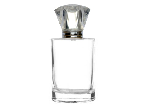55ml ebony black perfume bottle with square silver black cap