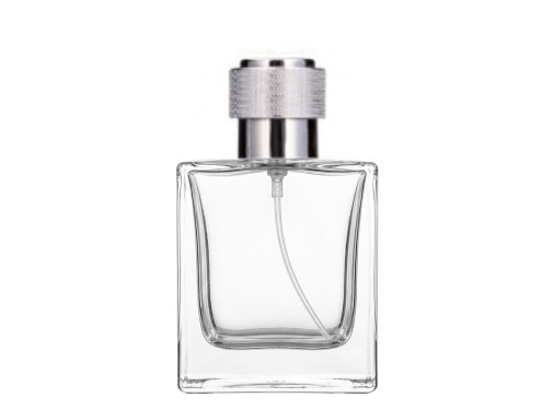 50ml vetiver clear perfume bottle silver round cap