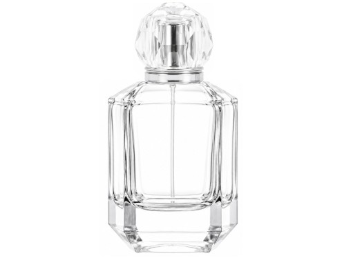 55ml asscher diamond shaped perfume bottle with silver cap