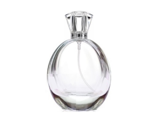 55ml pantheon clear perfume bottle silver crown cap