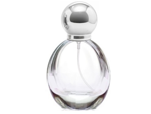 55ml pantheon clear perfume bottle with shiny silver round cap