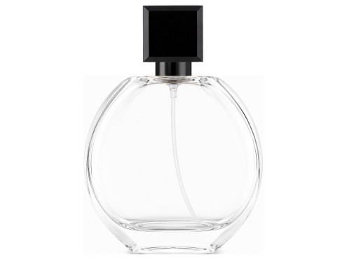 55ml tholos clear perfume bottle black black cap