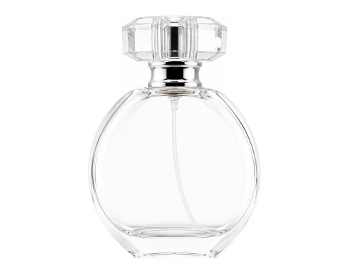 55ml tholos clear perfume bottle clear silver cap