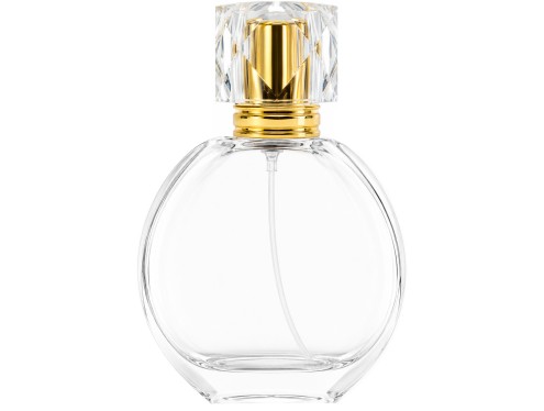 55ml tholos clear perfume bottle gold cap