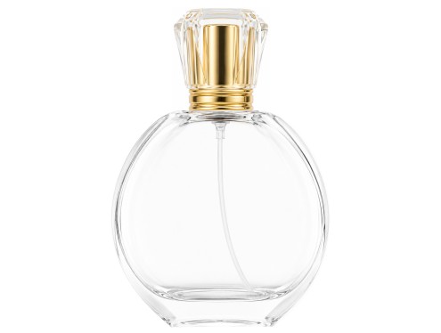 55ml tholos clear perfume bottle gold cap