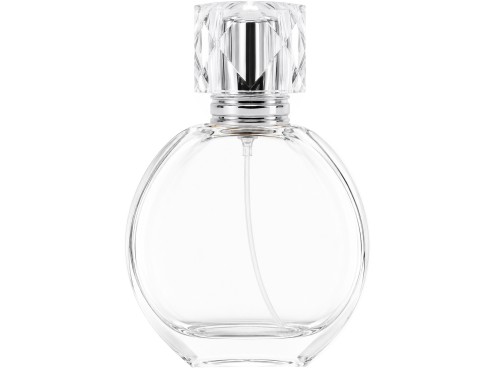 55ml tholos clear perfume bottle silver cap