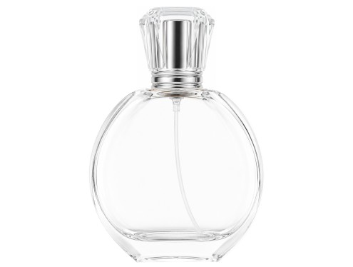 55ml tholos clear perfume bottle silver cap