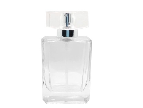 55ml topaz perfume bottle silver pump clear silver cap