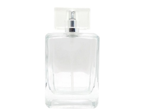 55ml topaz perfume bottle silver pump clear square cap