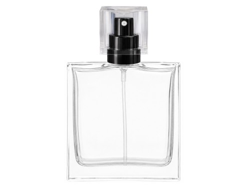 60ml piazza perfume bottle black pump clear square cap