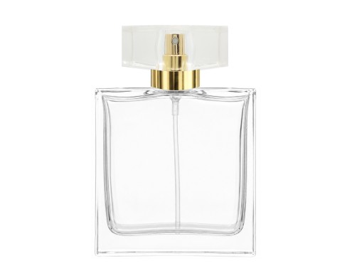 60ml piazza perfume bottle gold pump clear gold acrylic cap