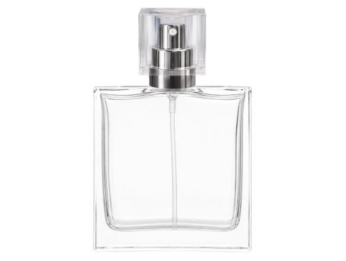 60ml piazza perfume bottle silver pump clear square cap