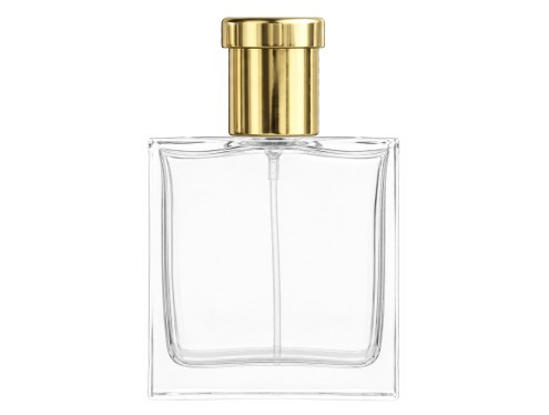 60ml piazza perfume bottle tall ridged gold cap