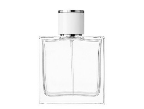 60ml piazza perfume bottle white silver round cap