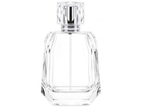 60ml trilliant squat perfume bottle silver flat cap