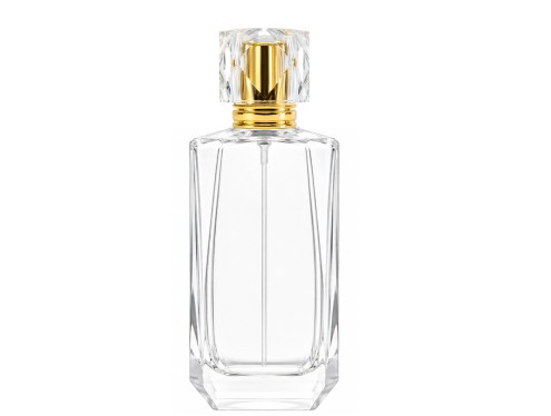 60ml trilliant tall perfume bottle with gold flat cap