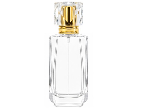 60ml trilliant tall perfume bottle with gold flat cap