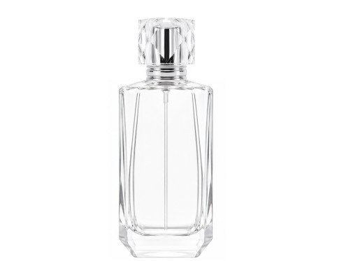 60ml trilliant tall perfume bottle with gold flat cap