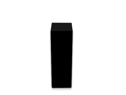 black perfume box rectangular tall